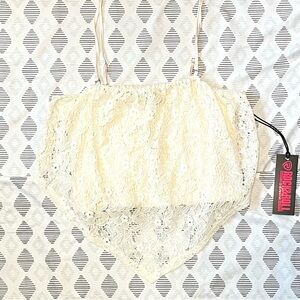 NWT Rock & Roll Denim Lace Top - Pointed Hemline & Bandana Style - Various Sizes